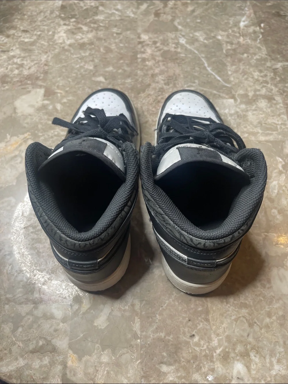 Nike Kids Black and White High-Top Sneakers